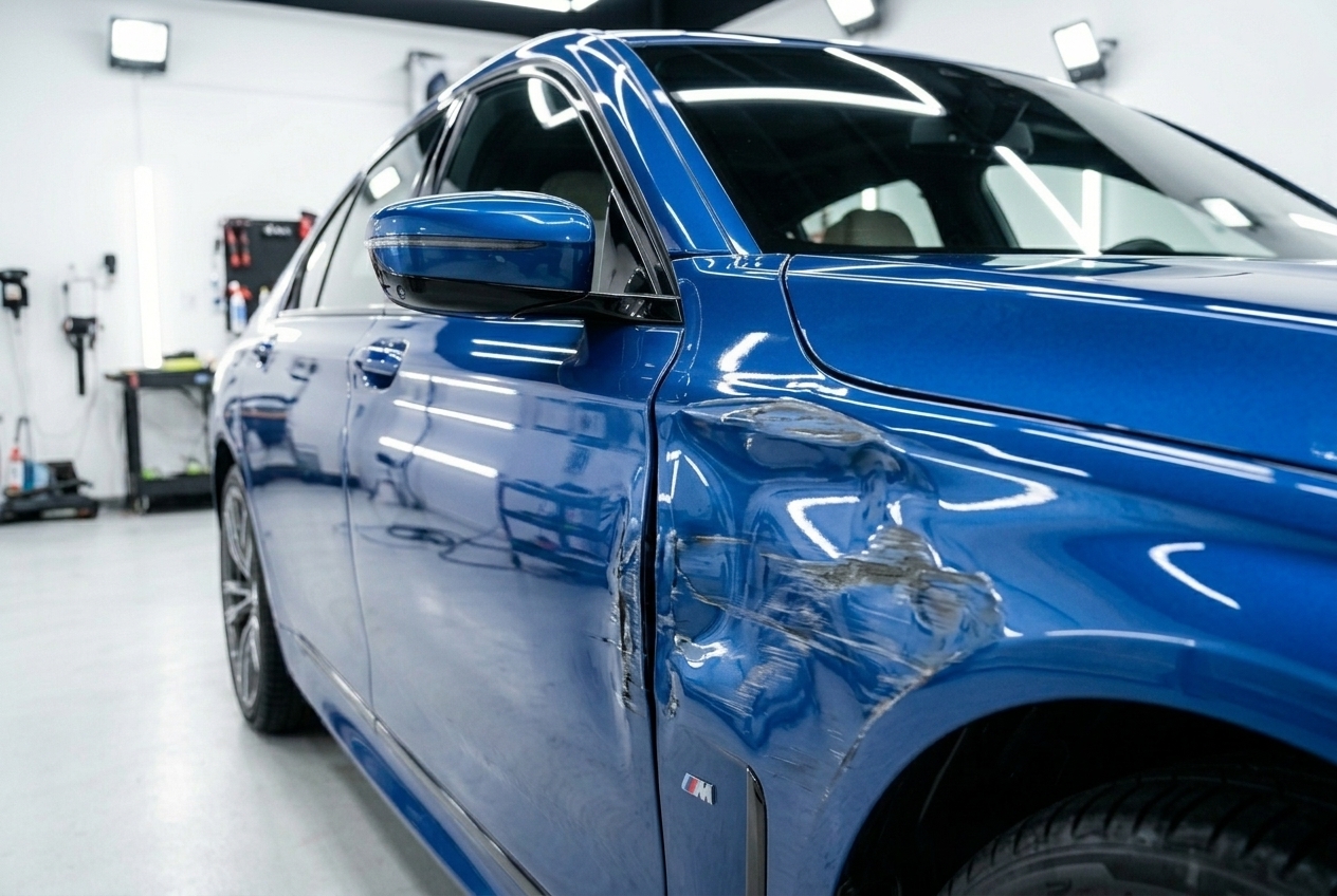 Car before collision repair